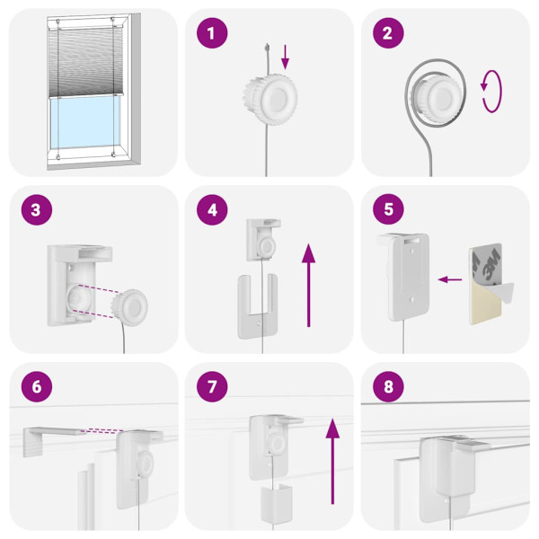 Estor Plisado negro 40x150 cm Tela Ancho 39.4 cm Poliéster M 5