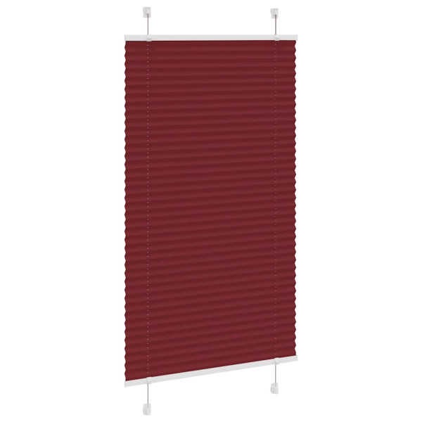 Plissado Cego Bordéus Vermelho 75x150 cm Largura Tecido M 3