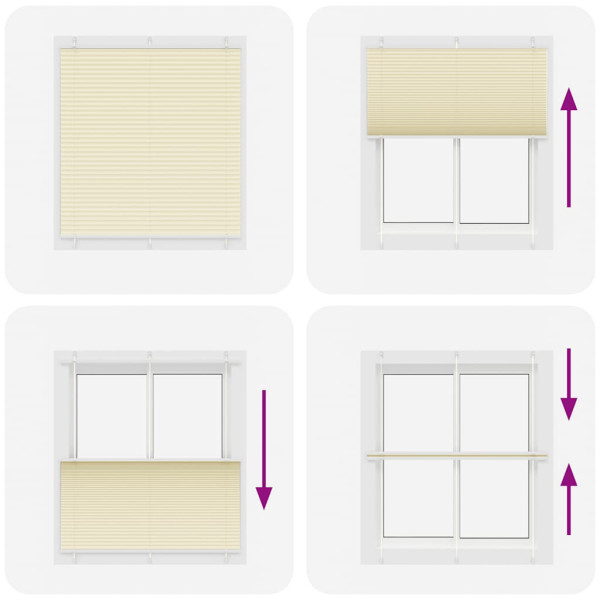 Plissado Cego Creme 115x100cm Largura Tecido 114.4 cm Poliéster M 5
