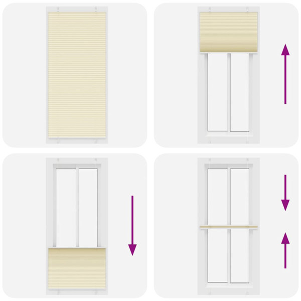Estor Plisado crema 90x200 cm Tela Ancho 89.4 cm Poliéster M 5