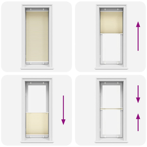 Estor Plisado crema 65x150 cm Tela Ancho 64.4 cm Poliéster M 5