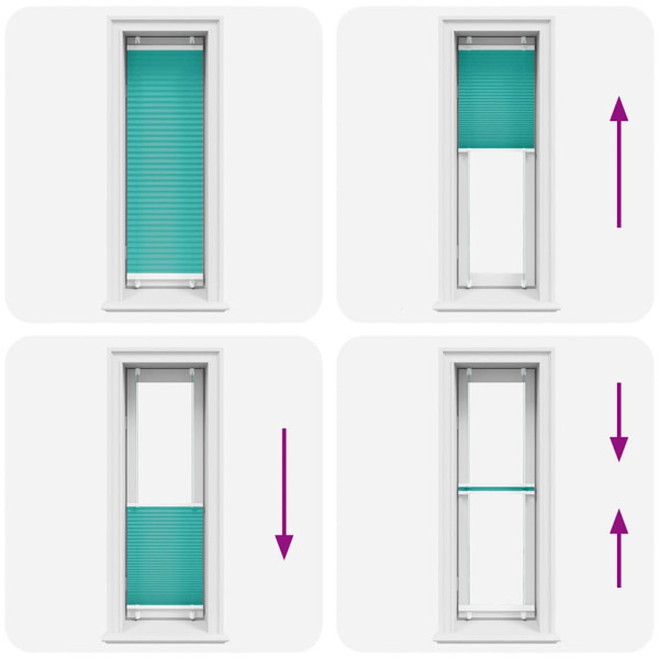 Gasolina verde Plissada Cega 45x150 cm Largura Tecido 44.4 cm M 5