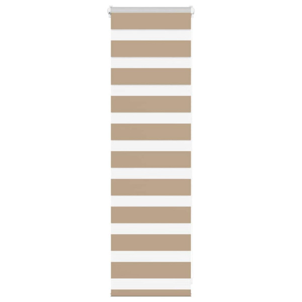 Estor cebra marrón arena tejido ancho 35.9 cm poliéster D