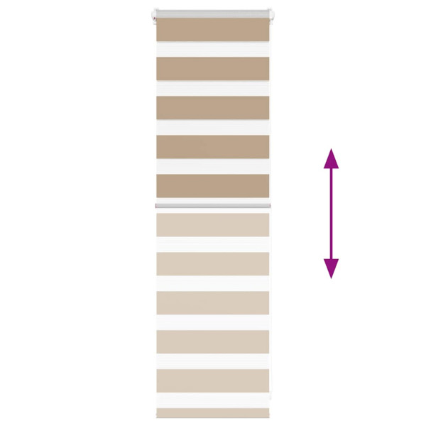 Estor cebra marrón arena tejido ancho 35.9 cm poliéster M 5