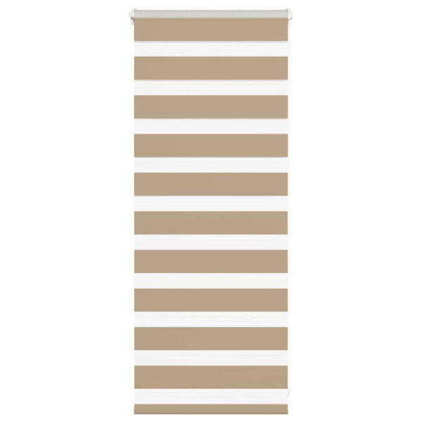 Estor cebra marrón arena tejido ancho 60.9 cm poliéster D