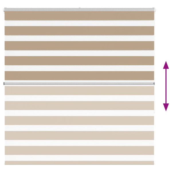 Estor cebra marrón arena tejido ancho 140.9 cm poliéster M 5