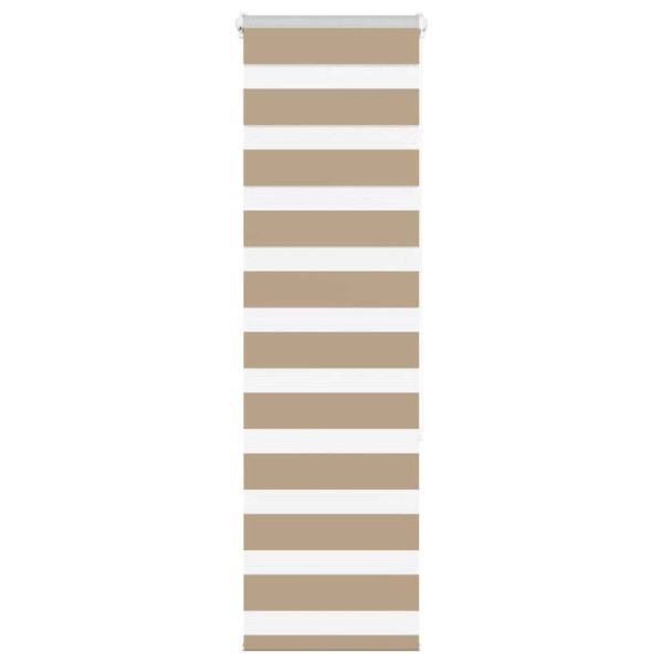 Estor cebra marrón arena tejido ancho 35.9 cm poliéster D