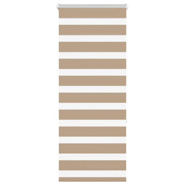 Estor cebra marrón arena tejido ancho 60.9 cm poliéster D