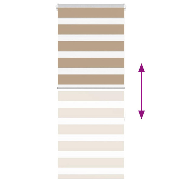 Estor cebra marrón arena tejido ancho 60.9 cm poliéster M 5