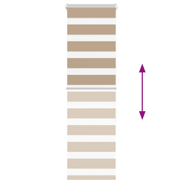 Estor cebra marrón arena tejido ancho 45.9 cm poliéster M 5