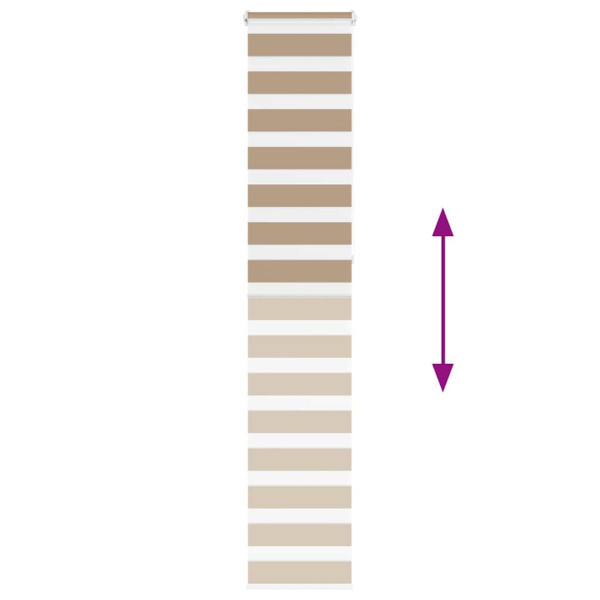 Estor cebra marrón arena tejido ancho 45.9 cm poliéster M 5