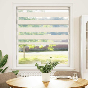 Estor cebra beige mármol tejido ancho 95.9 cm poliéster H