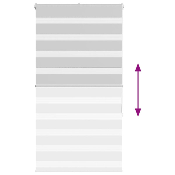 Estor cebra gris claro 80x100cm tejido ancho 75.9 cm poliéster M 5