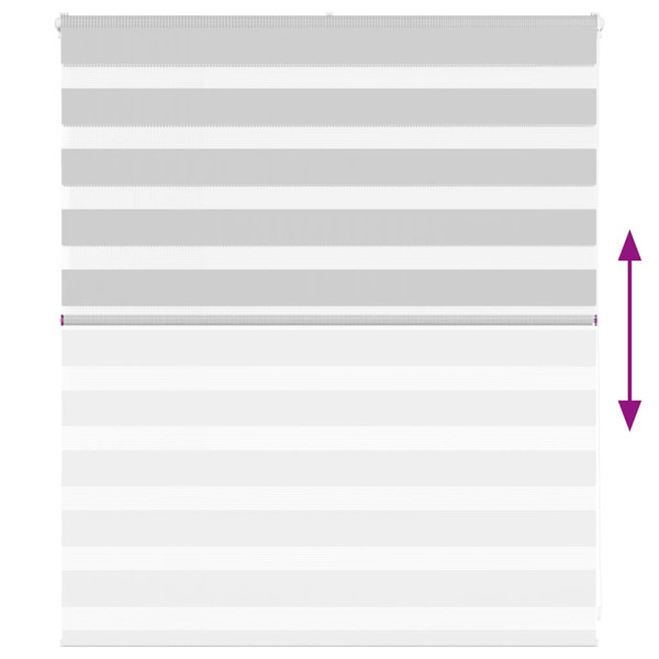 Estor cebra gris claro 135x100cm tejido ancho 130.9cm poliéster M 5