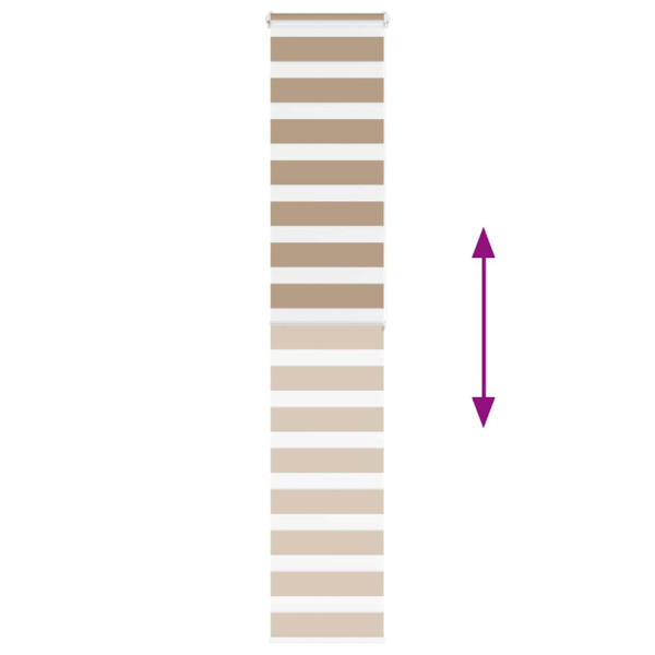 Estor cebra marrón arena tejido ancho 45.9 cm poliéster M 5