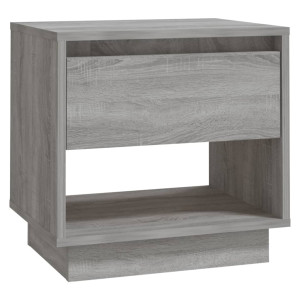 Mesita de noche madera de ingeniería gris Sonoma 45x34x44 cm H