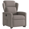 Sillón reclinable elevable tela gris taupe 4