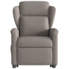 Sillón reclinable elevable tela gris taupe 5