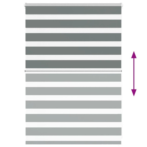 Estor cebra gris oscuro tejido ancho 105.9 cm poliéster M 5