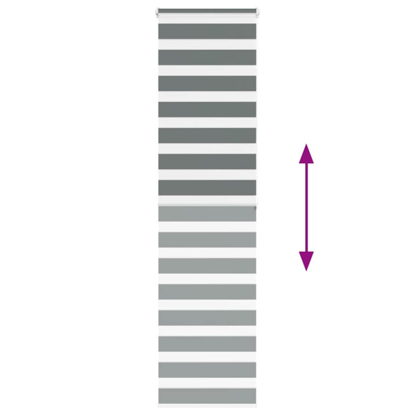 Estor cebra gris oscuro 70x200cm tejido ancho 65.9 cm poliéster M 5