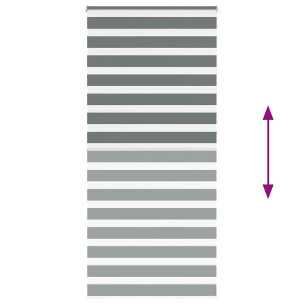 Estor cebra gris oscuro tejido ancho 105.9 cm poliéster M 5