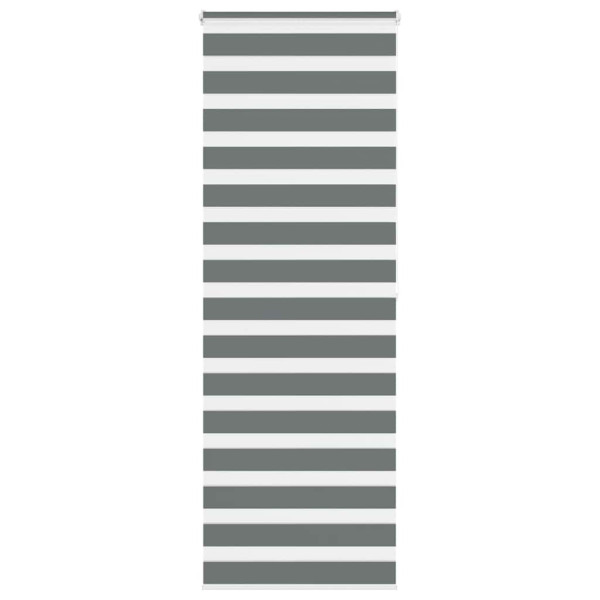 Estor cebra gris oscuro 80x200cm tejido ancho 75.9 cm poliéster D