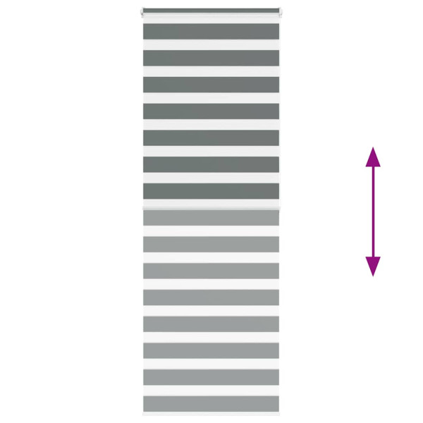 Estor cebra gris oscuro 80x200cm tejido ancho 75.9 cm poliéster M 5