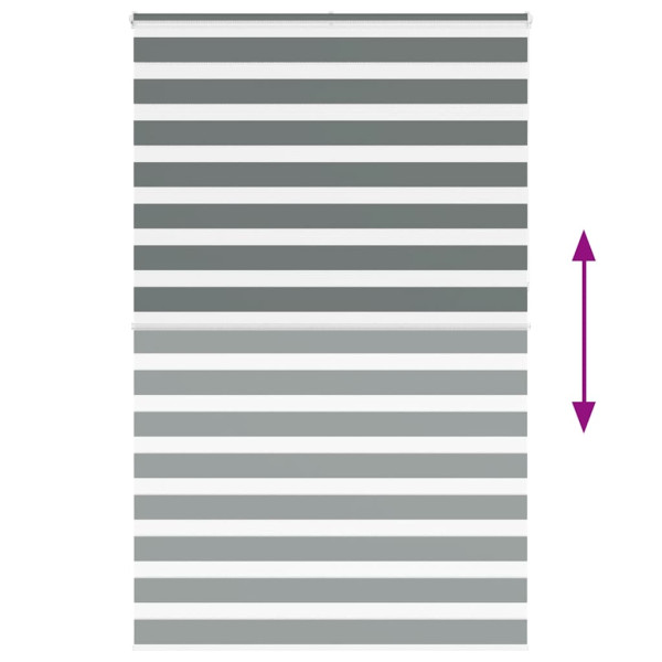 Estor cebra gris oscuro tejido ancho 145.9 cm poliéster M 5