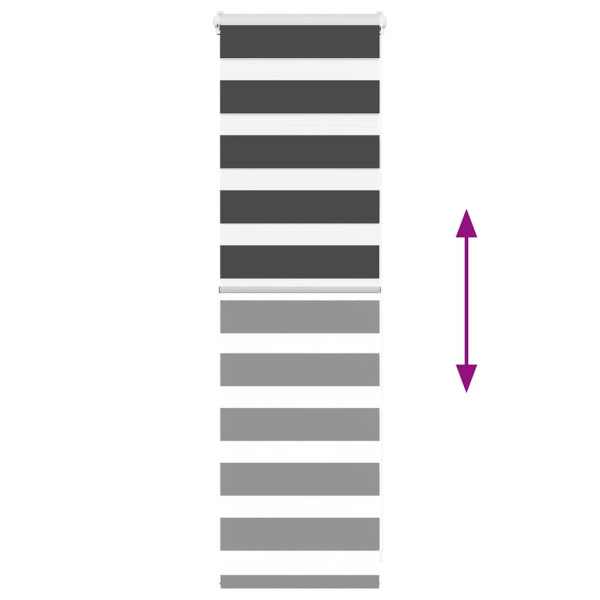 Estor cebra negro 45x100 cm tejido ancho 40.9 cm poliéster M 5