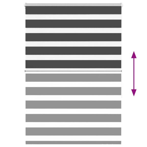 Estor cebra negro 95x150 cm tejido ancho 90.9 cm poliéster M 5