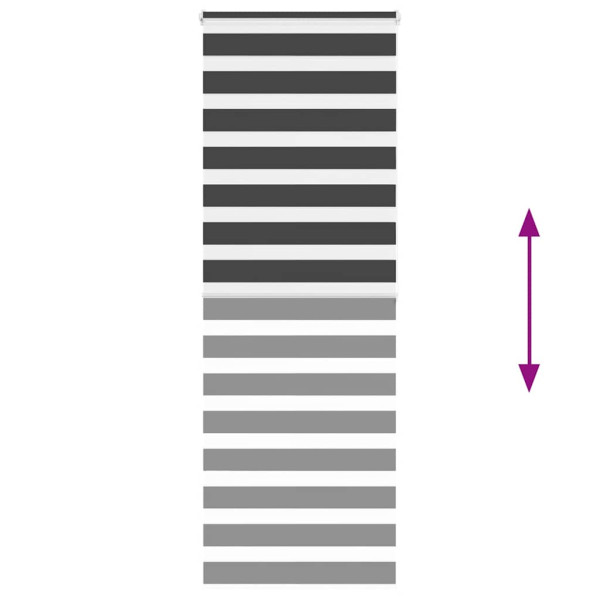 Estor cebra negro 70x200 cm tejido ancho 65.9 cm poliéster M 5