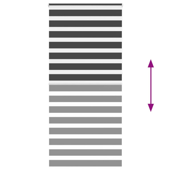 Estor cebra negro 105x230 cm tejido ancho 100.9 cm poliéster M 5