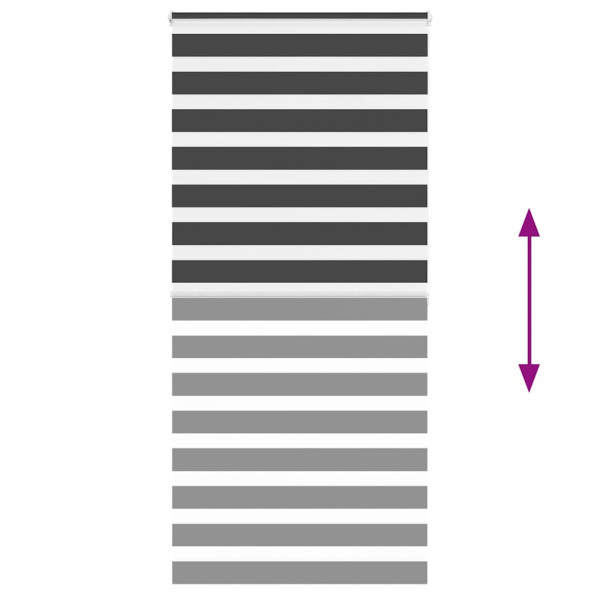 Estor cebra negro 95x200 cm tejido ancho 90.9 cm poliéster M 5