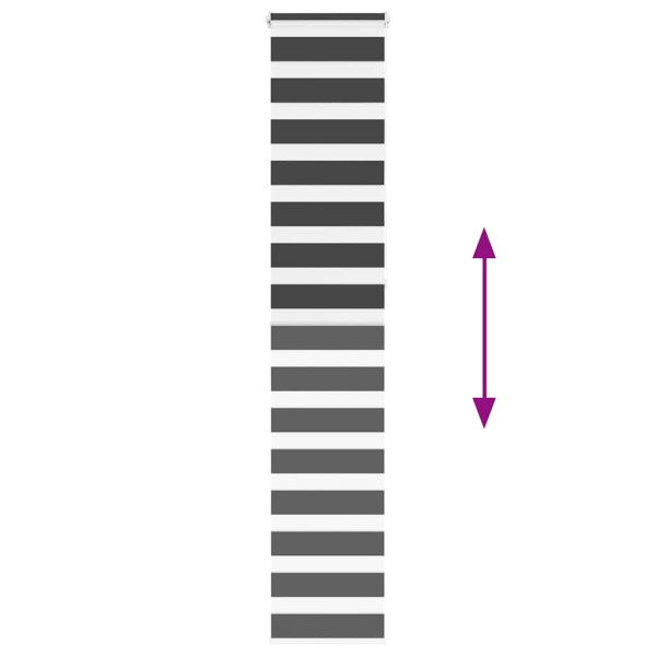 Estor cebra negro 45x230 cm tejido ancho 40.9 cm poliéster M 5