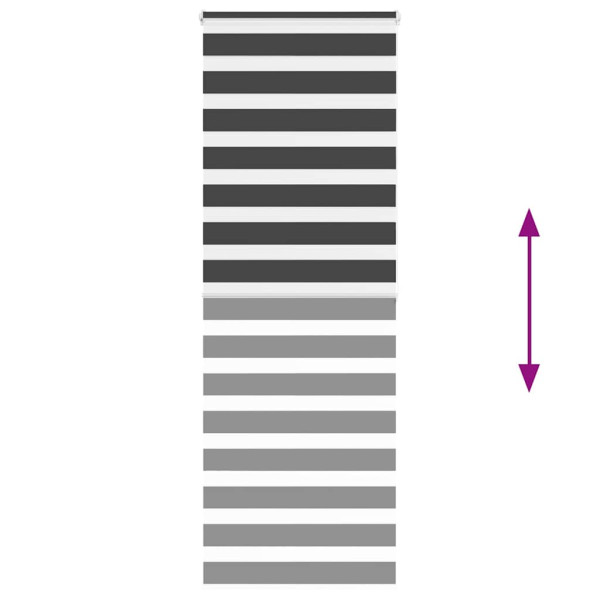 Estor cebra negro 80x200 cm tejido ancho 75.9 cm poliéster M 5