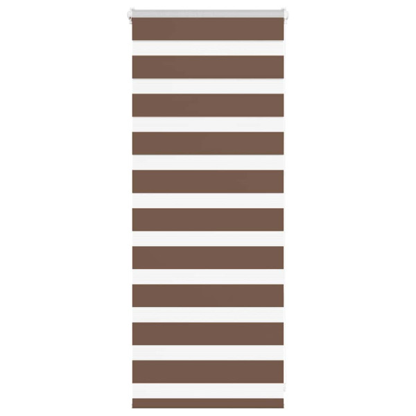 Estor cebra marrón 55x100 cm tejido ancho 50.9 cm poliéster D
