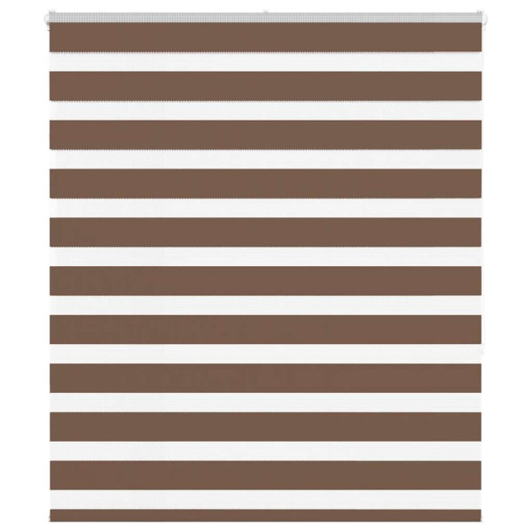 Estor cebra marrón 125x150 cm tejido ancho 120.9 cm poliéster D