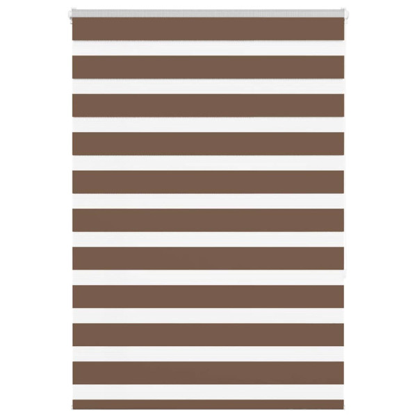 Estor cebra marrón 95x150 cm tejido ancho 90.9 cm poliéster D