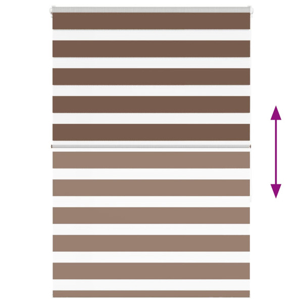 Estor cebra marrón 95x150 cm tejido ancho 90.9 cm poliéster M 5