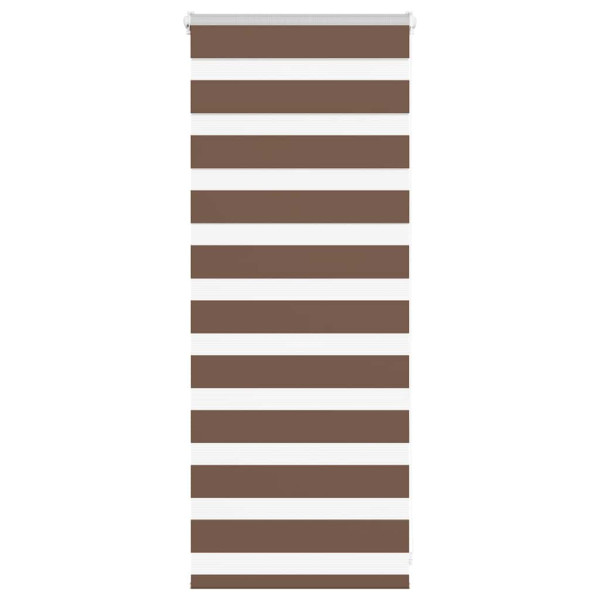 Estor cebra marrón 65x100 cm tejido ancho 60.9 cm poliéster D