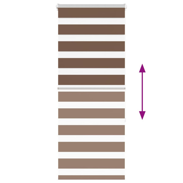 Estor cebra marrón 60x150 cm tejido ancho 55.9 cm poliéster M 5