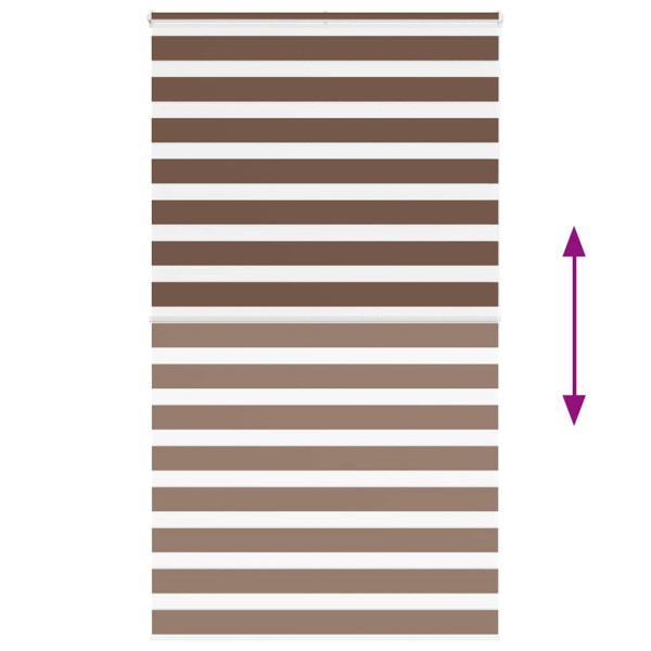 Estor cebra marrón 130x200 cm tejido ancho 125.9 cm poliéster M 5