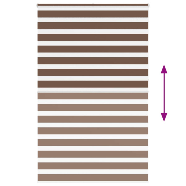 Estor cebra marrón 140x230 cm tejido ancho 135.9 cm poliéster M 5