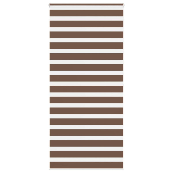 Estor cebra marrón 110x200 cm tejido ancho 105.9 cm poliéster D