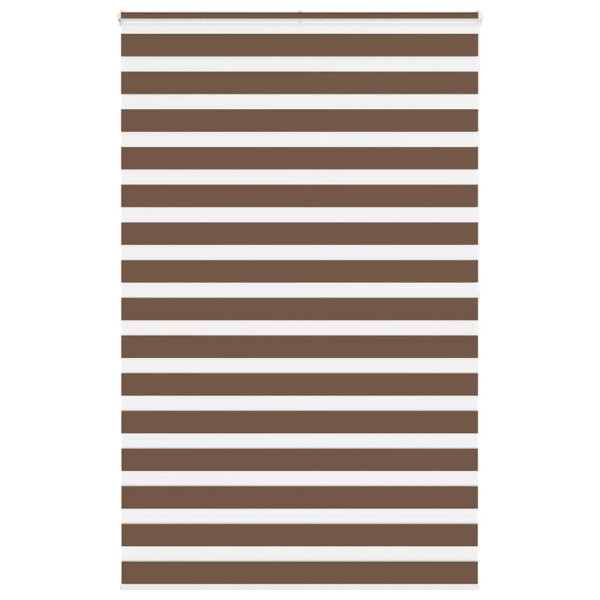 Estor cebra marrón 140x200 cm tejido ancho 135.9 cm poliéster D