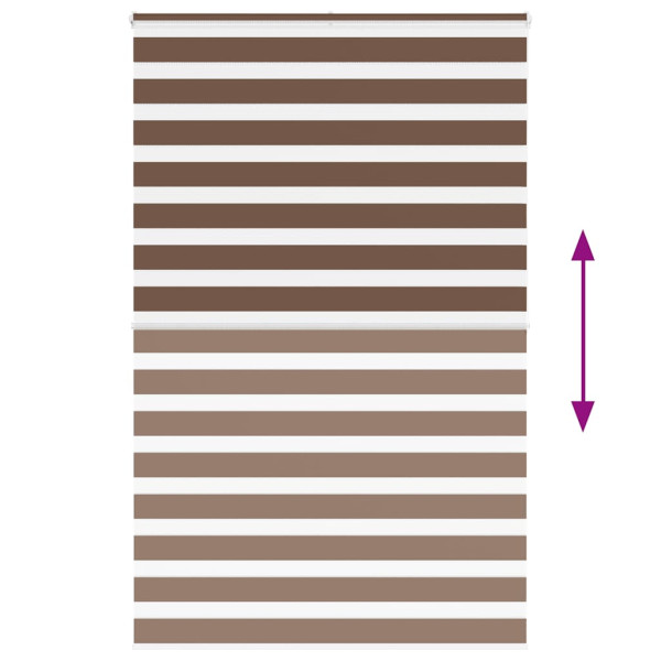 Estor cebra marrón 140x200 cm tejido ancho 135.9 cm poliéster M 5