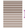 Estor cebra marrón 155x230 cm tejido ancho 150.9 cm poliéster 5