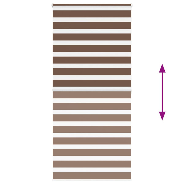 Estor cebra marrón 100x200 cm tejido ancho 95.9 cm poliéster M 5