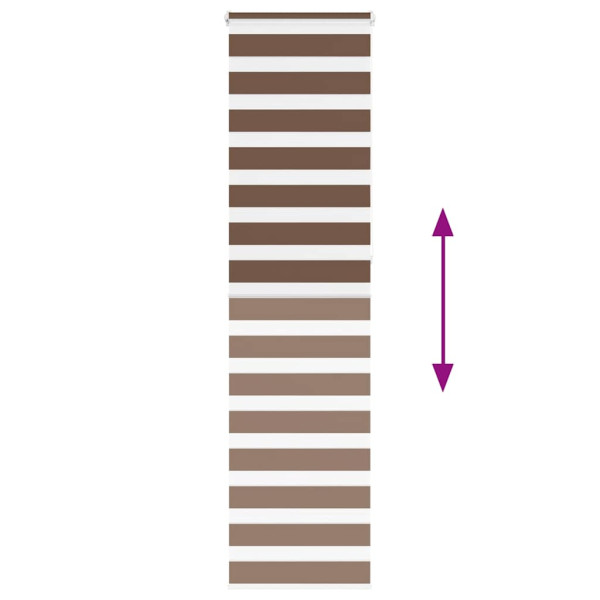 Estor cebra marrón 65x230 cm tejido ancho 60.9 cm poliéster M 5