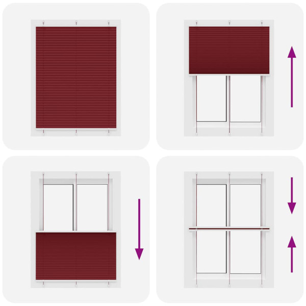 Estor Plisado rojo burdeos 80x150 cm Tela Ancho 109.4 cm M 5